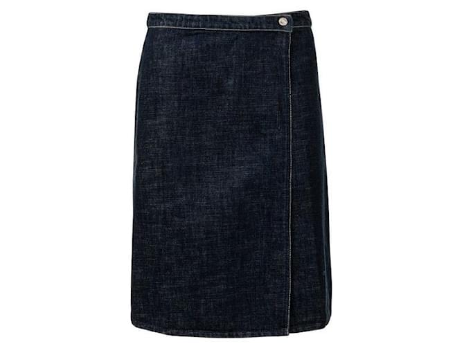 Gianni Versace Denim Foldover Skirt Cotton  ref.1294722