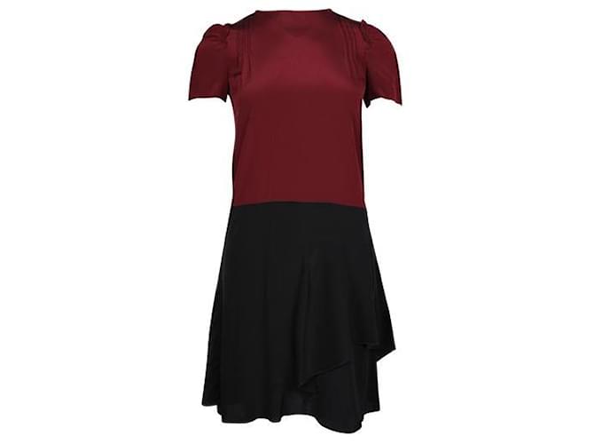 Miu Miu Burgundy & Black Two Tone Dress Dark red  ref.1294725