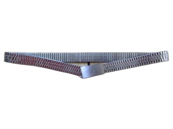 Marc Jacobs Elastischer Gürtel aus Silbermetall 