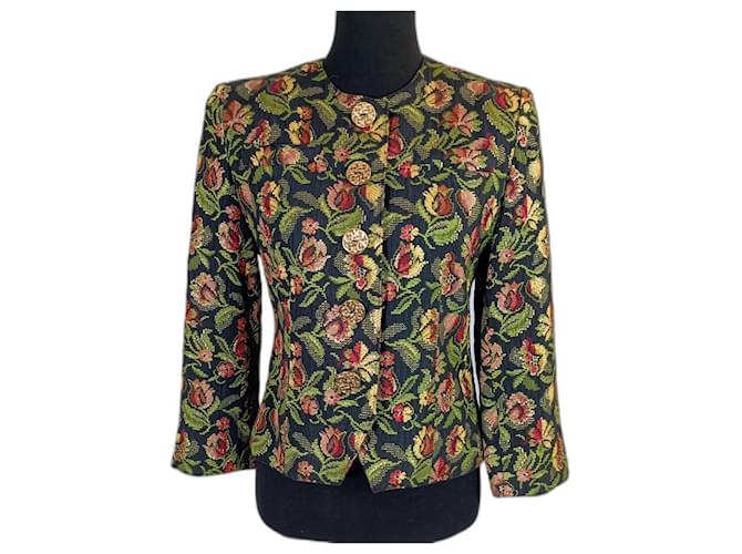 Guy Laroche jacket with flowers Multiple colors Viscose  ref.1294845