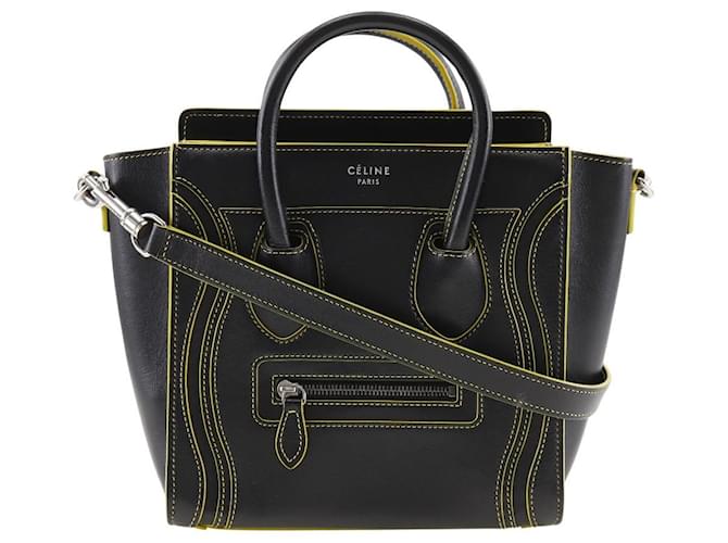 Céline Celine nano luggage Black Leather  ref.1294871
