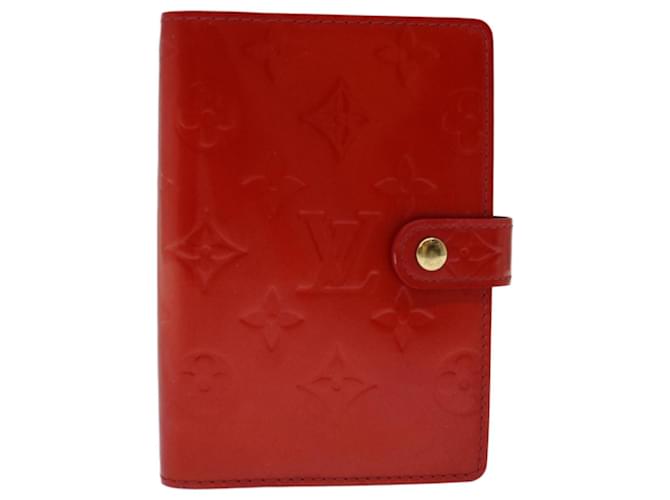 Louis Vuitton Agenda Cover Rosso Pelle verniciata  ref.1294894