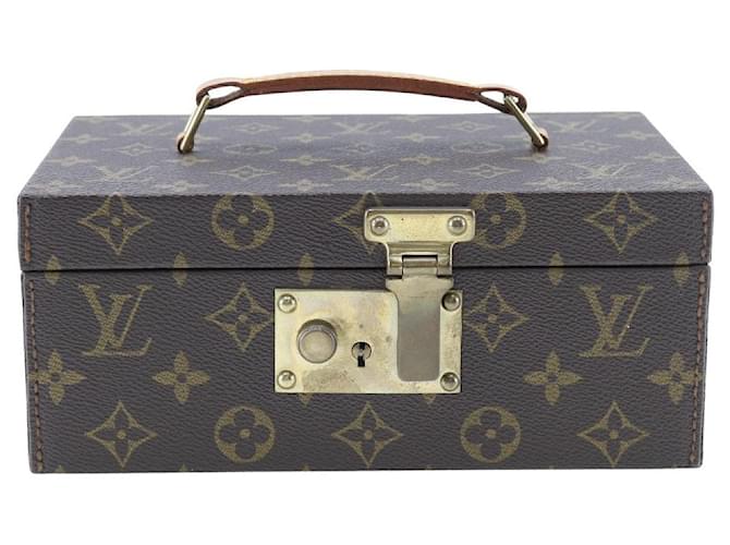Louis Vuitton boîte à bijoux Castaño Lienzo  ref.1294895