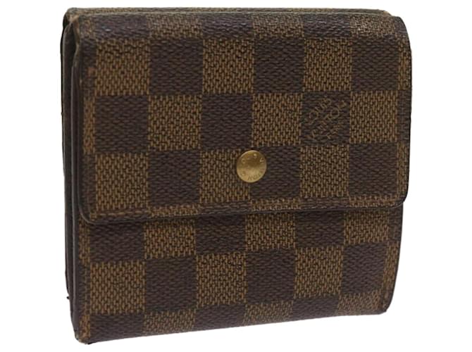 LOUIS VUITTON Damier Ebene Portefeuille Elise Wallet N61654 LV Auth 67254  ref.1294927