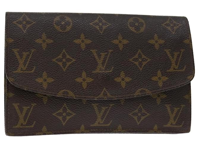Louis Vuitton Monogram Pochette rabat 20 Clutch Bag M51935 LV Auth ep3532 Cloth  ref.1294936
