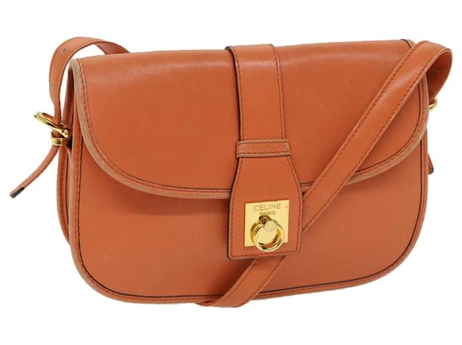 Céline CELINE Shoulder Bag Leather Orange Auth 67182  ref.1294998