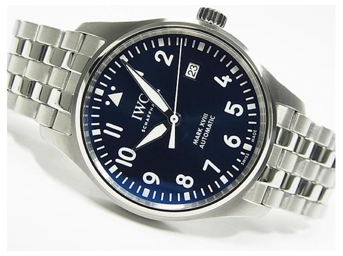 IWC Pilot's watch mark18 Petite Prince IW327016 Mens Silvery Steel  ref.1295006