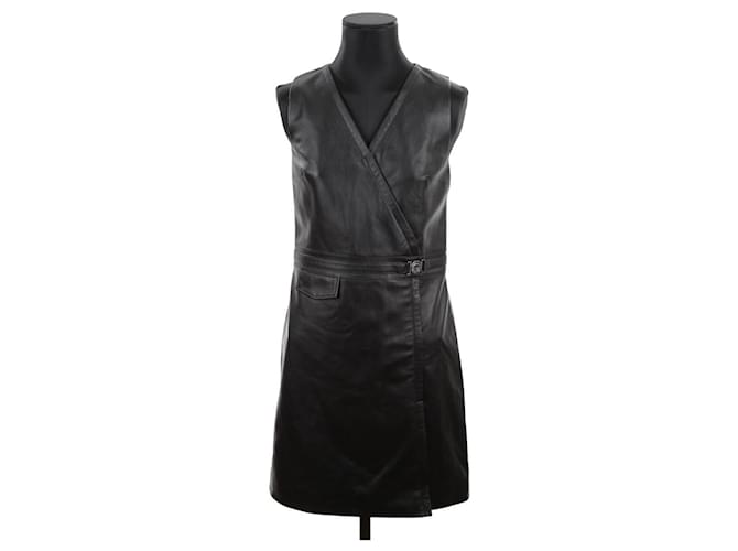 Hugo Boss Leather Over Dress Black  ref.1295019
