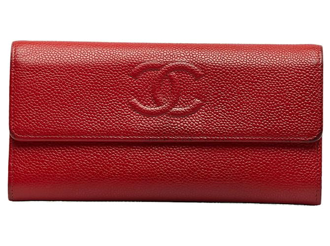 CHANEL Wallets Other Red Leather  ref.1295229