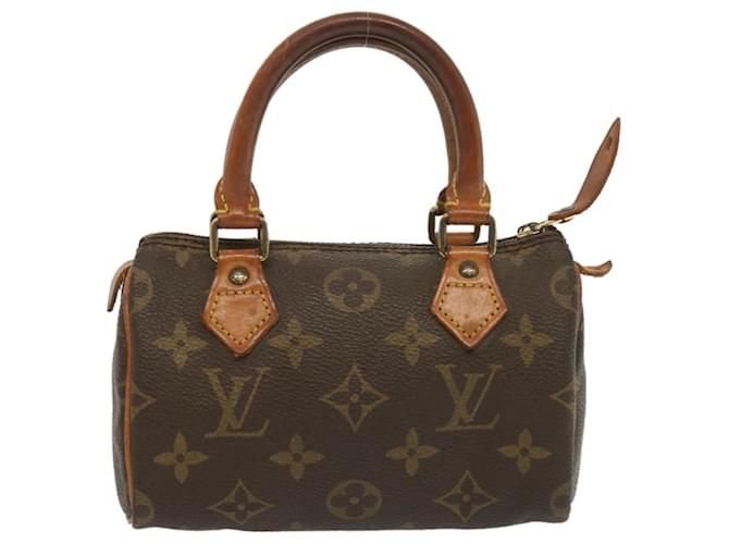 Louis Vuitton Mini Speedy Brown Cloth  ref.1295278