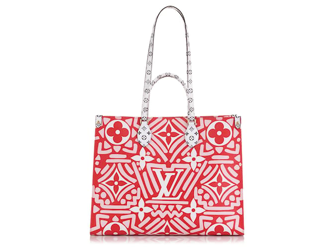 LOUIS VUITTON Handbags Onthego Red Cloth  ref.1295346