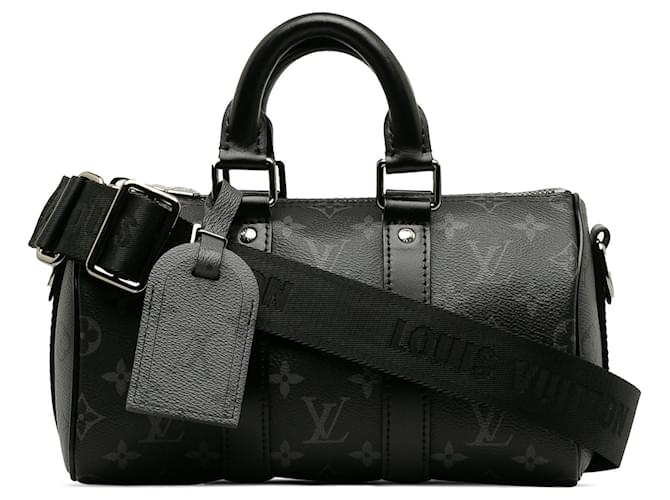 LOUIS VUITTON Handbags Keepall Black Cloth  ref.1295354