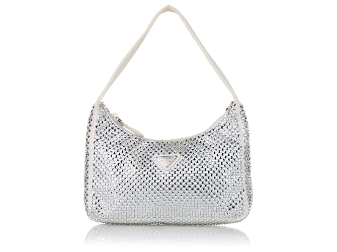 PRADA Handbags Re-edition White Cloth  ref.1295369