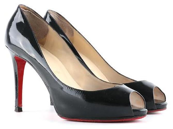 CHRISTIAN LOUBOUTIN Heels So Kate Black Leather  ref.1295390