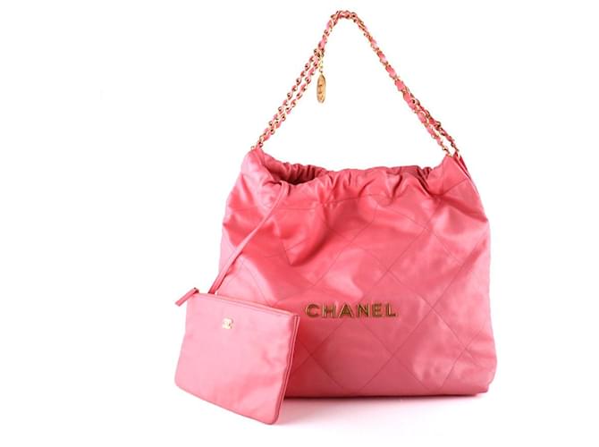 CHANEL Handbags Chanel 22 Pink Leather  ref.1295395