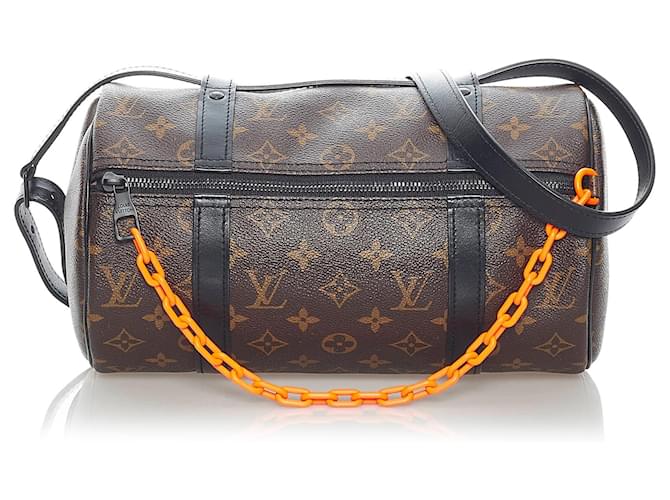 Papillon LOUIS VUITTON Handbags Other Brown Cloth  ref.1295405