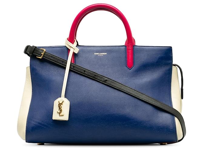 Cabas Rive Gauche SAINT LAURENT Handtaschen Zeitlos/klassisch Blau Leder  ref.1295411