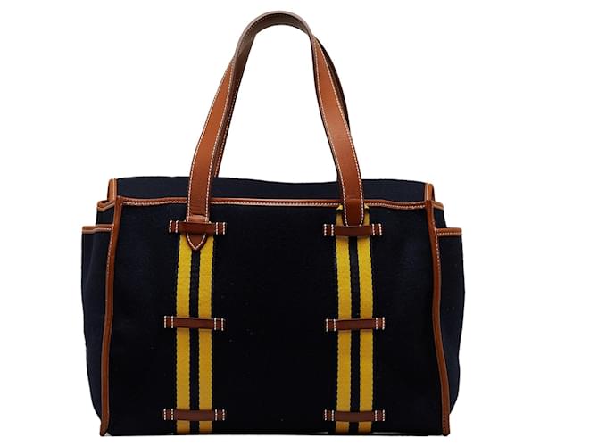 Hermès HERMES Handbags Cabas Blue Wool  ref.1295439