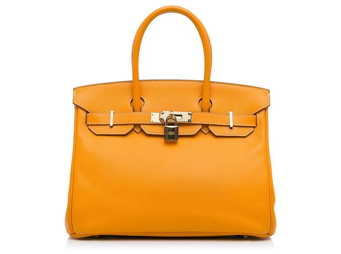 Birkin Hermès HERMES Handbags Boy Orange