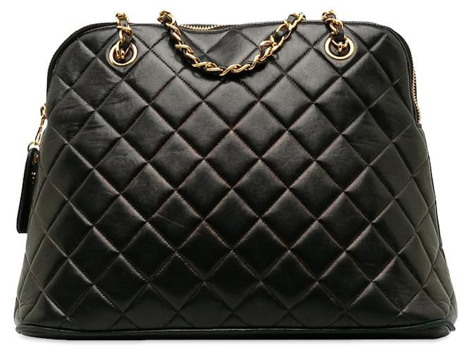 CHANEL Handbags Dome Black Leather  ref.1295461