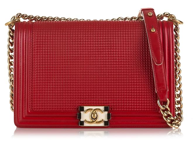 CHANEL Handbags Timeless/classique Red Leather  ref.1295467