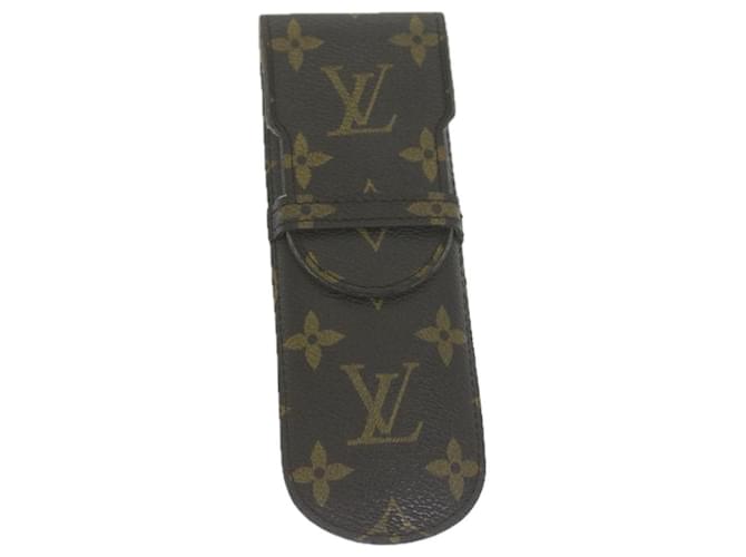 Louis Vuitton Etui stylo Brown Cloth  ref.1295469