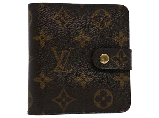 Louis Vuitton Compact zip Brown Cloth  ref.1295568
