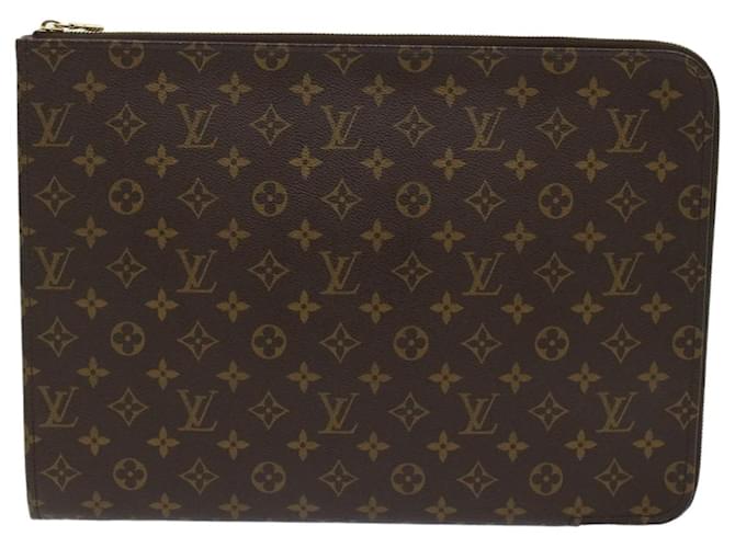 Louis Vuitton Poche Document Brown Cloth  ref.1295641