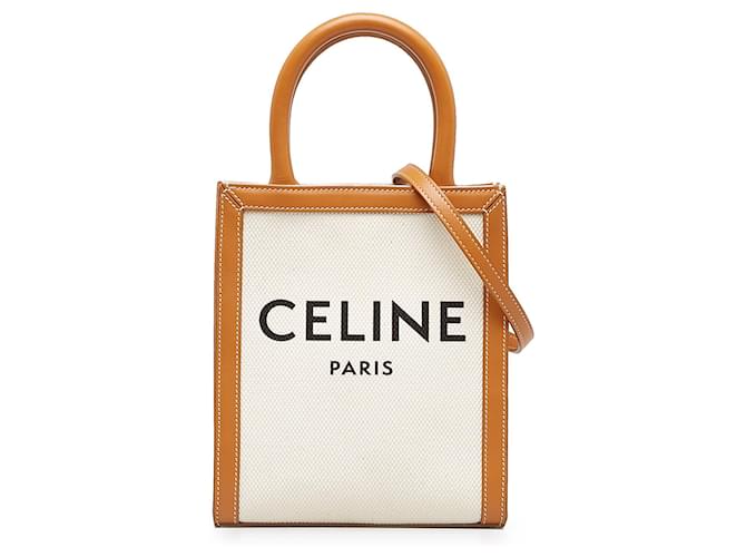 Céline CELINE Handtaschen Triomphe Weiß Leinen  ref.1295675