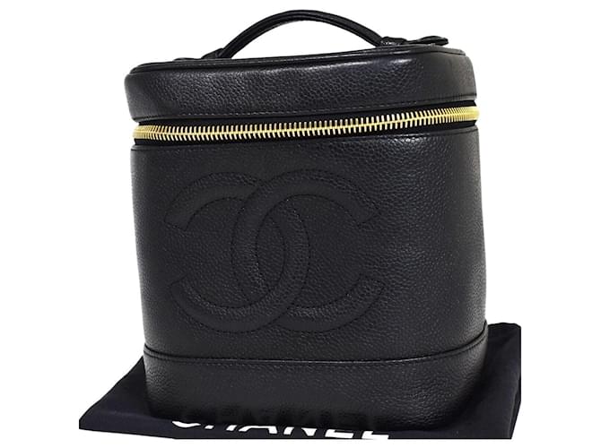 Chanel Vanity Black Leather  ref.1295823