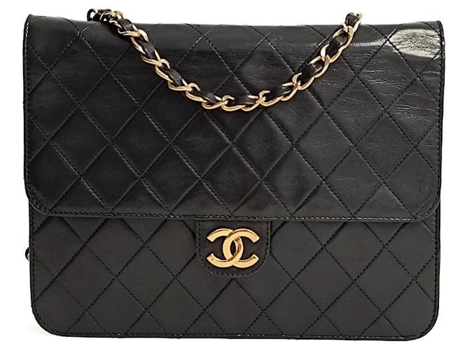 Borsa a tracolla Chanel Chanel Classic matelassé in pelle nera Nero  ref.1295837