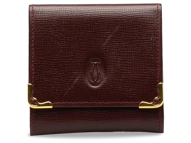 CARTIER Clutch bags Red Leather  ref.1295870