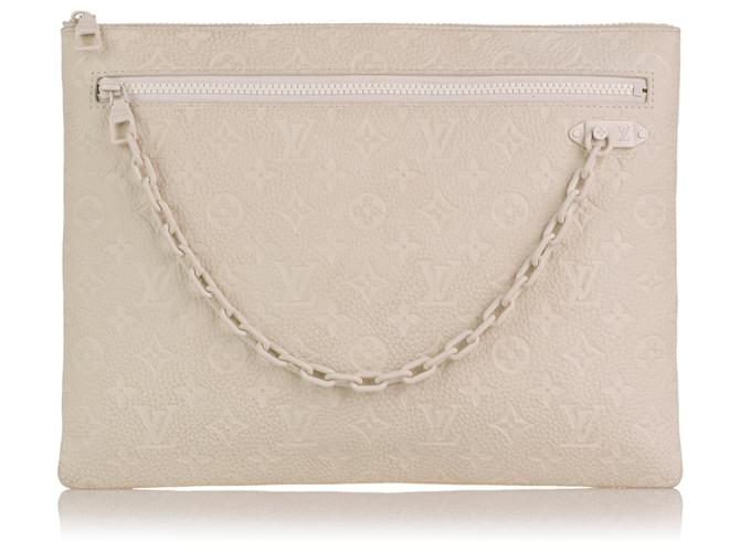 LOUIS VUITTON Clutch bags White Leather  ref.1295877
