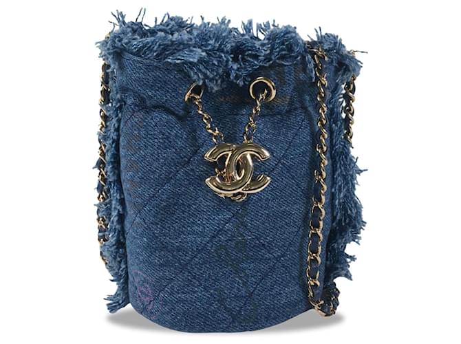 CHANEL Handbags Bucket Blue  ref.1295887