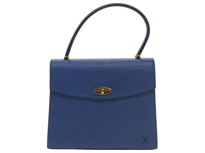 Louis Vuitton Malesherbes Azul Couro  ref.1295942