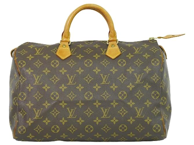 Louis Vuitton Speedy 35 Brown Cloth  ref.1295980