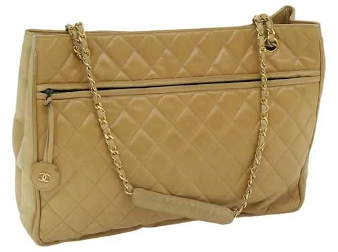 Chanel Beige Leather  ref.1296020