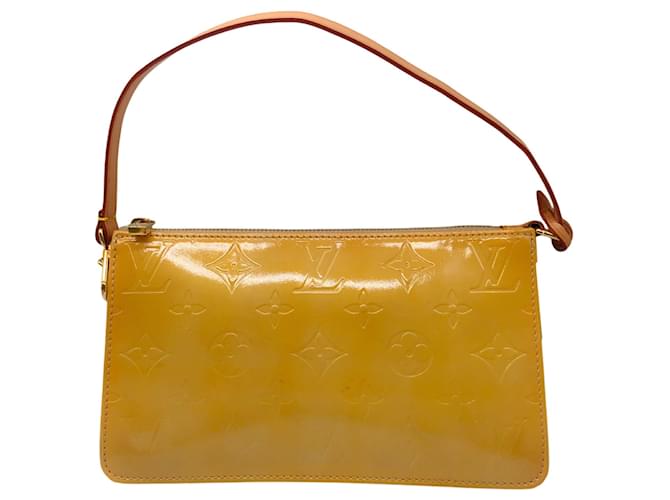 Autre Marque Louis Vuitton Yellow Monogram Vernis Leather Handbag Patent leather  ref.1296096