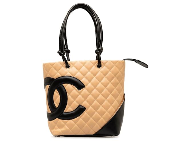 Tan Chanel Medium Cambon Ligne Shoulder Bag Camel Leather  ref.1296124