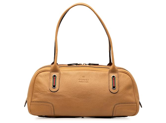 Tan Gucci Leather Princy Shoulder Bag Camel  ref.1296134