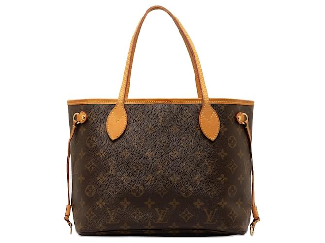 Brown Louis Vuitton Monogram Neverfull PM Tote Bag Leather  ref.1296138