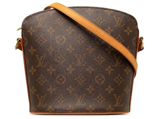 Brown Louis Vuitton Monogram Drouot Crossbody Bag Leather  ref.1296142