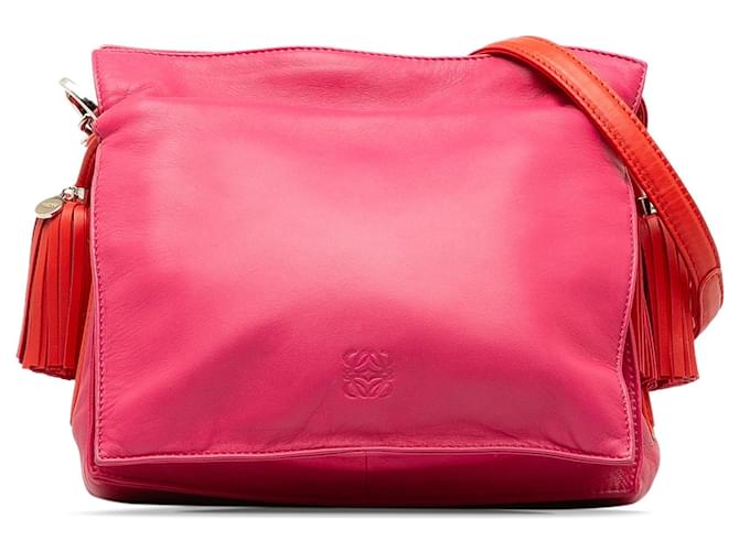 Pink Loewe Flamenco Tassel Crossbody Leather  ref.1296150