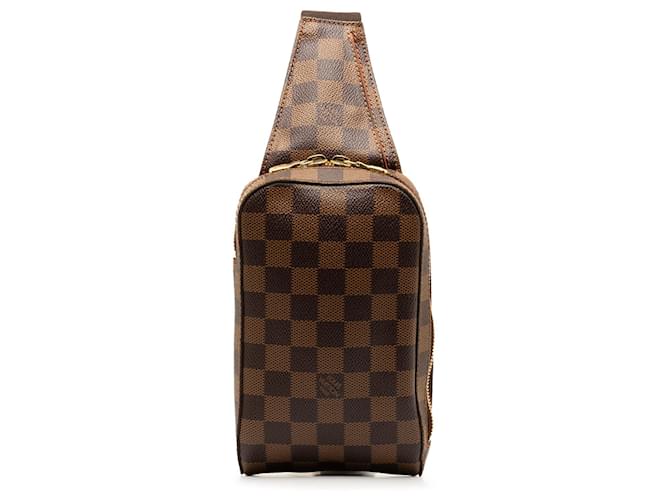 Brown Louis Vuitton Damier Ebene Geronimos Crossbody Bag Cloth  ref.1296163