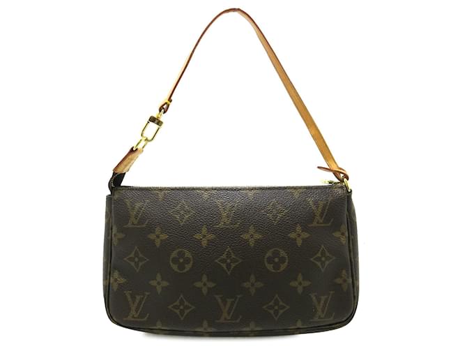 Brown Louis Vuitton Monogram Pochette Accessoires Shoulder Bag Leather  ref.1296167