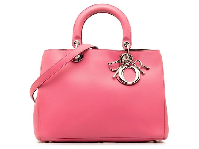 Pink Dior Medium Diorissimo Satchel Leather  ref.1296177
