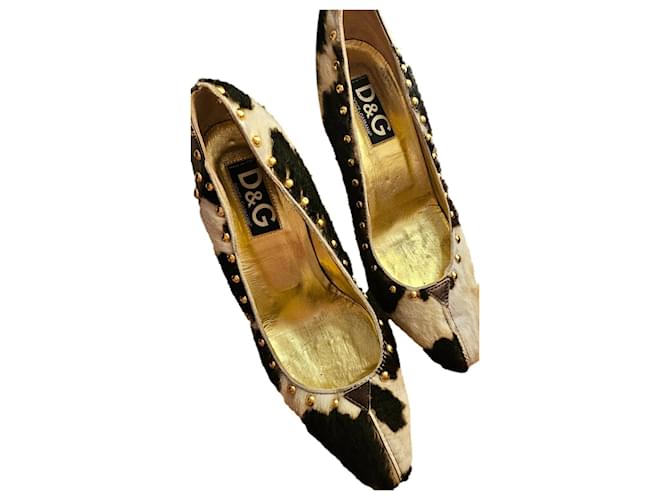 Dolce & Gabbana Zapatos de tacón Estampado de leopardo Becerro  ref.1296198