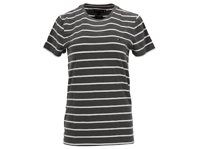 Tommy Hilfiger Camiseta masculina de algodão elástico slim fit Verde  ref.1296228