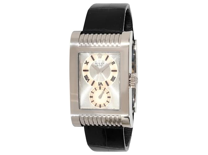 Rolex Cellini Príncipe 5441/9 relógio masculino 18ouro branco kt Prata Metálico Metal  ref.1296236