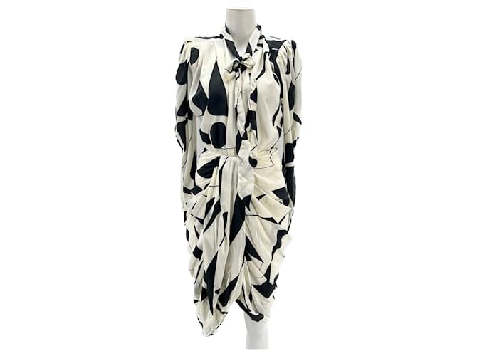 ISABEL MARANT Robes T.fr 34 silk Soie Blanc  ref.1296273